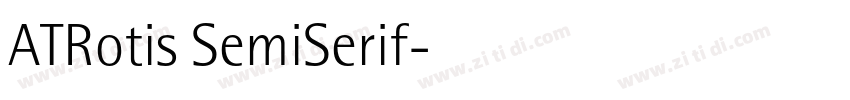 ATRotis SemiSerif字体转换